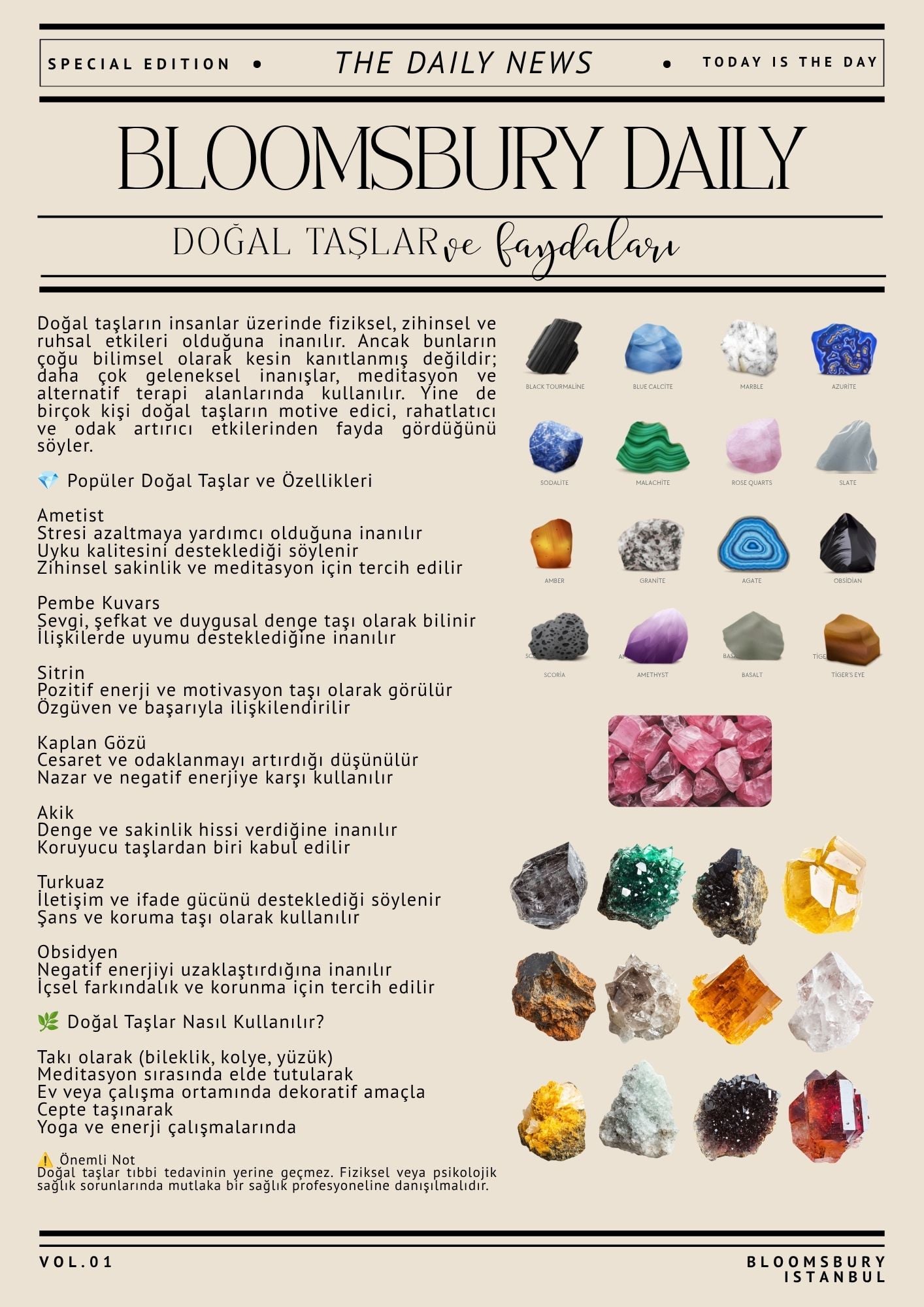 Doğal Taşlar ve Faydaları