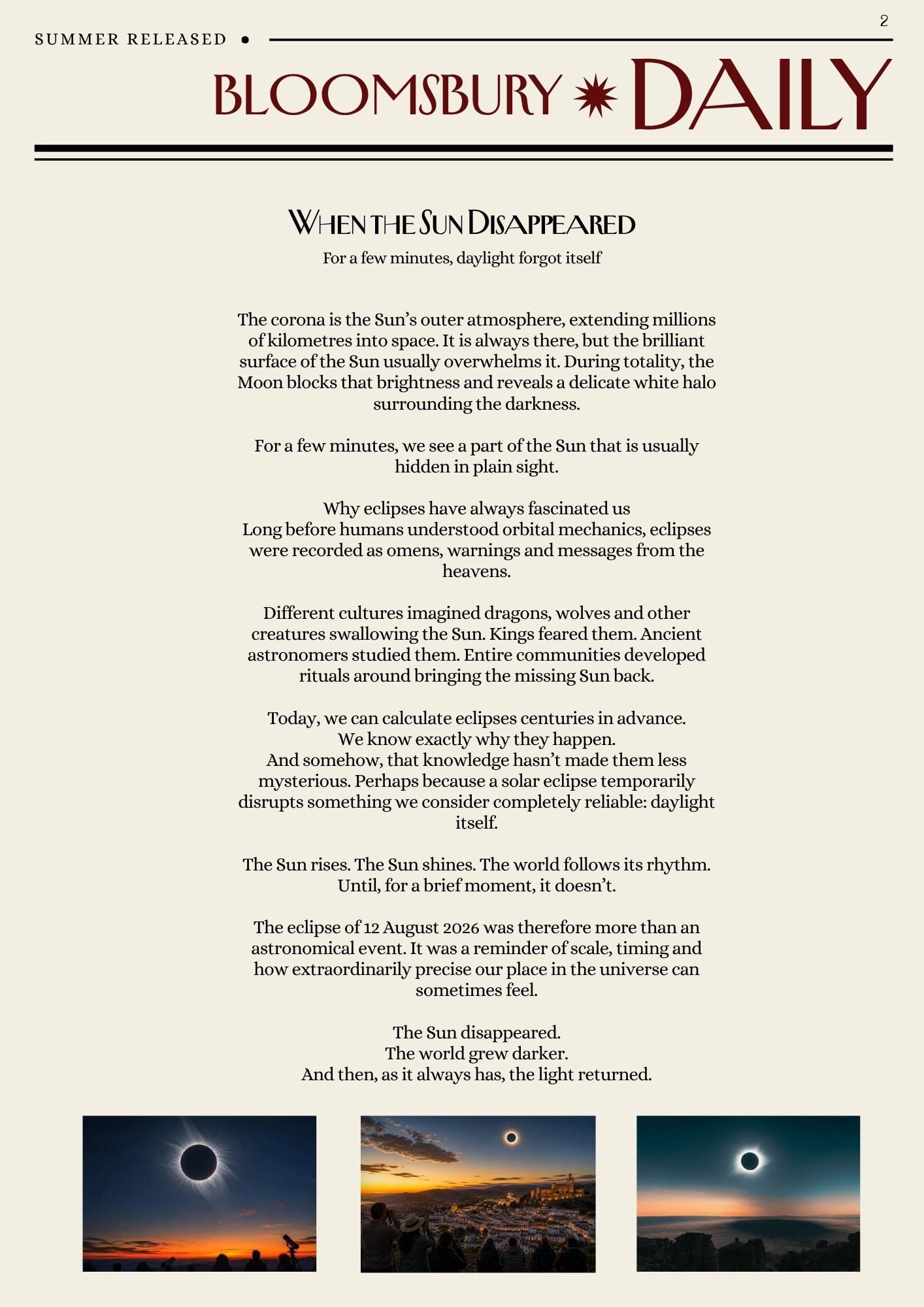 When the Sun Disappeared Page 2