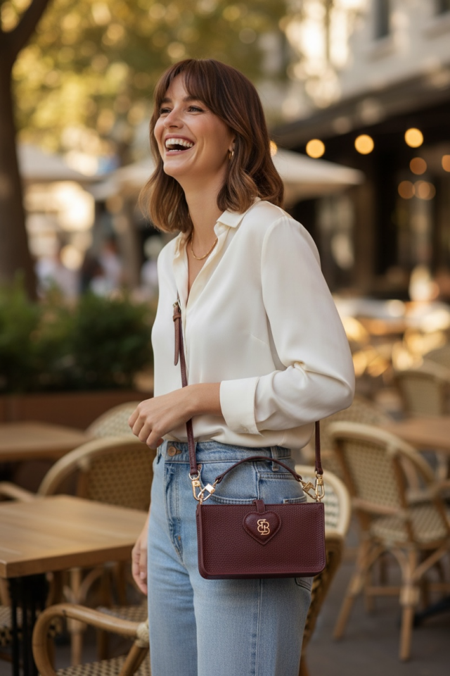 Mini Muse Deri Çanta Merlot Muse