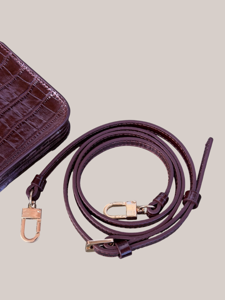 Mini Muse Deri Çanta Bordeaux Muse