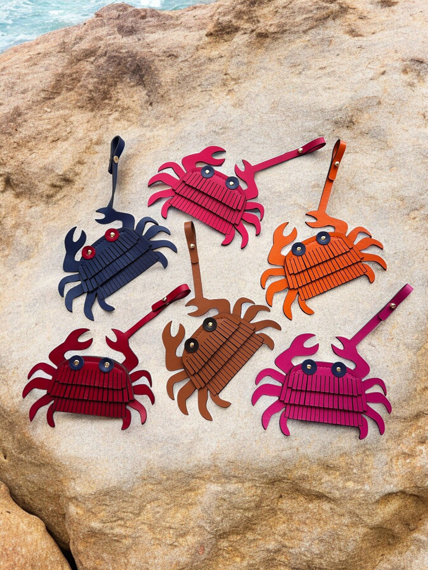 Crab Leather Bag Charm