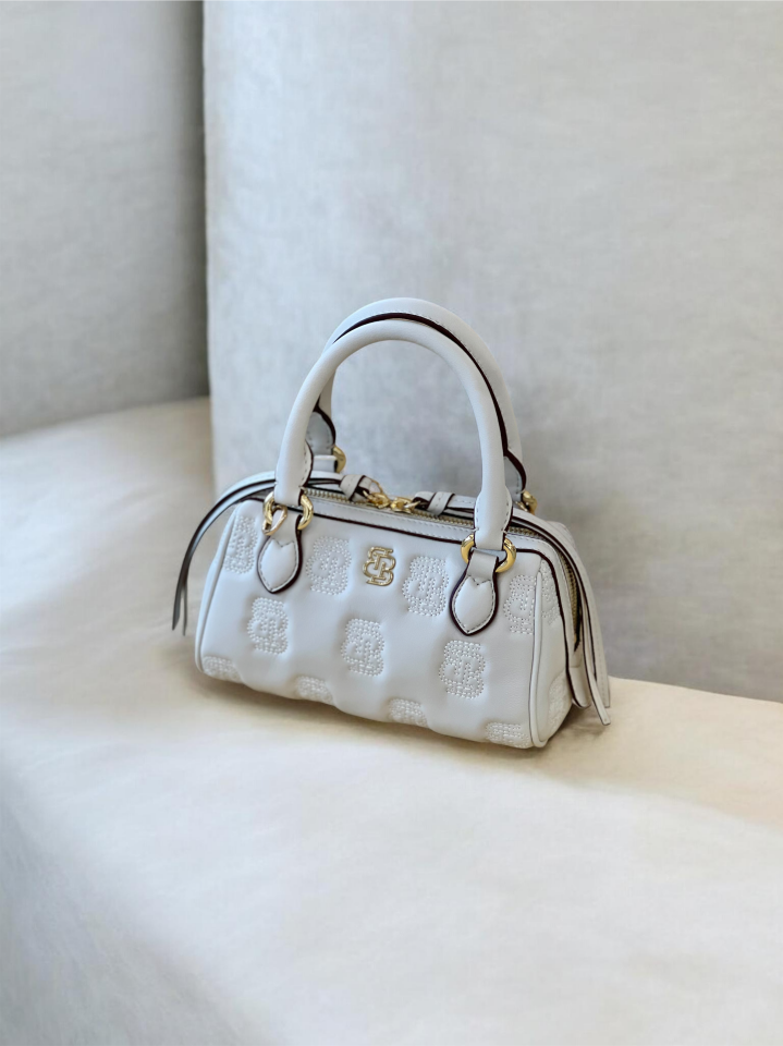 Chelsea Leather Handbag Beyaz Düz Deri