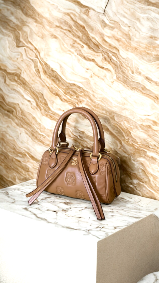 Chelsea Leather Handbag Taba Düz Deri