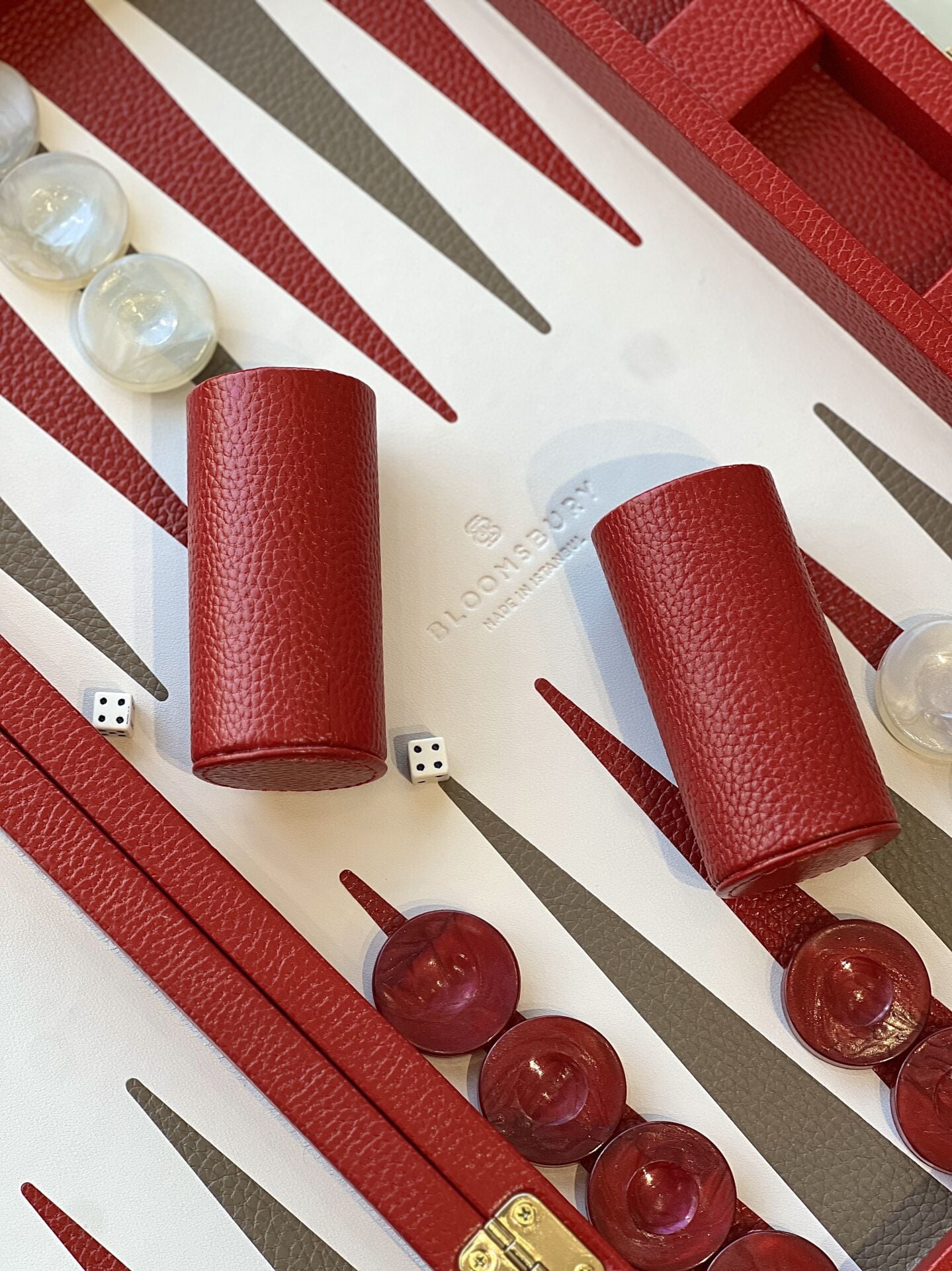 Bloomsbury Lifestyle Backgammon Kırmızı Floater Deri