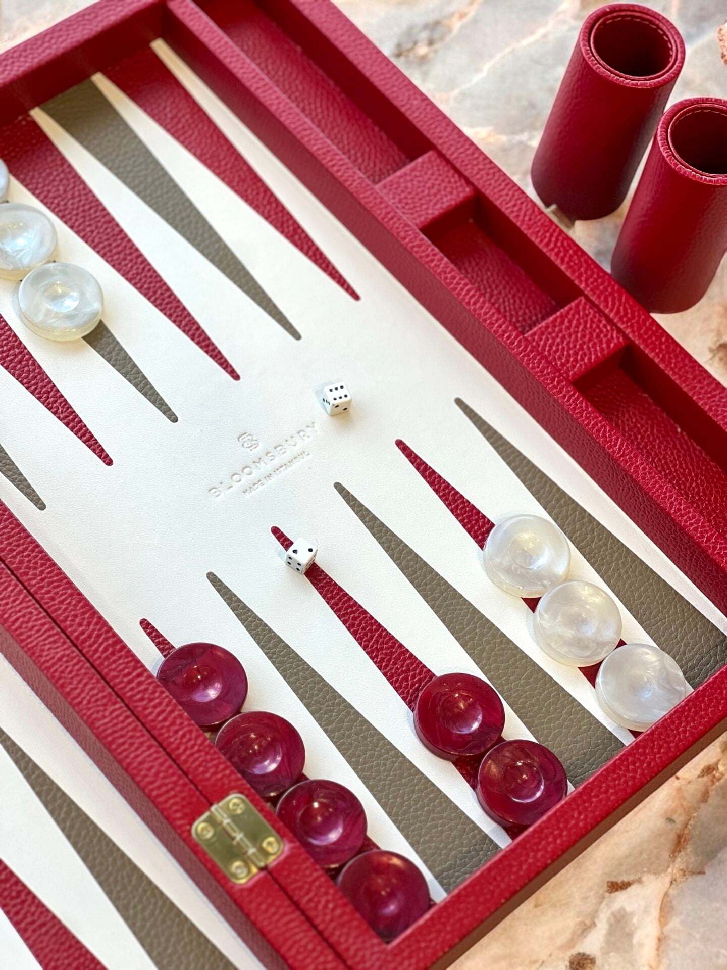 Bloomsbury Lifestyle Backgammon Kırmızı Floater Deri
