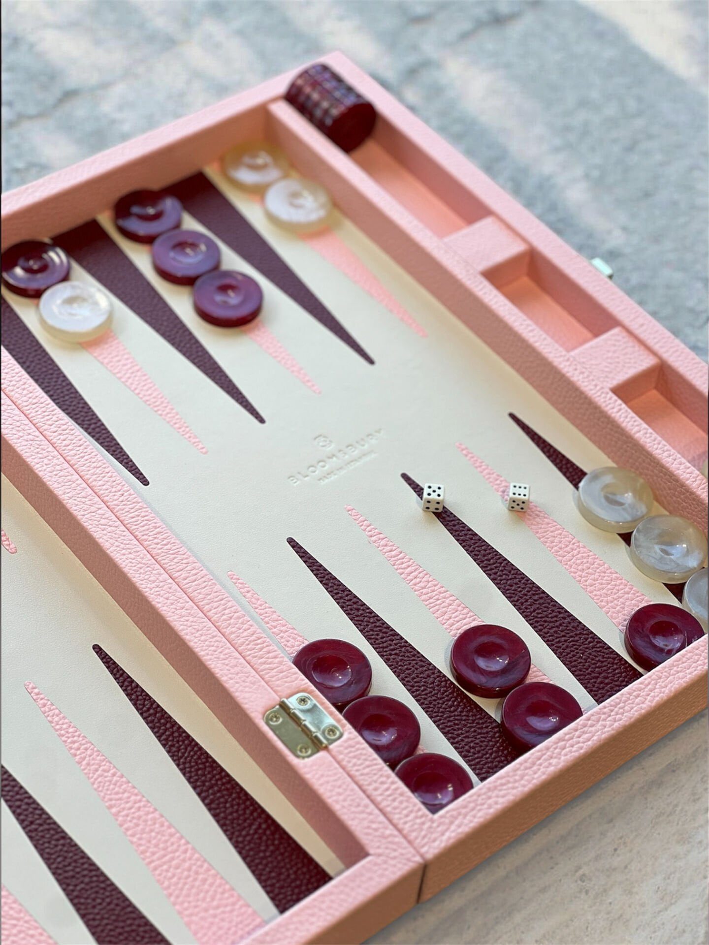 Bloomsbury Lifestyle Backgammon Pembe Floater Deri