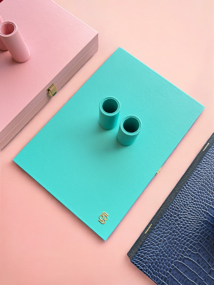 Bloomsbury Lifestyle Backgammon Turkuaz Floater Deri