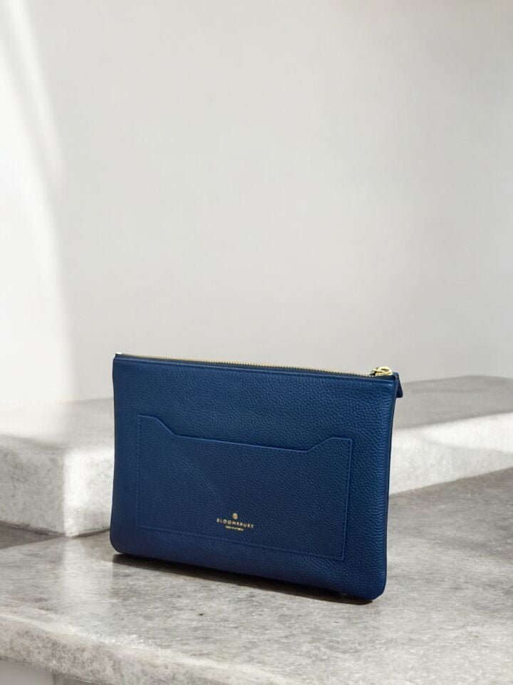 Marylebone Clutch Lacivert Floater Deri