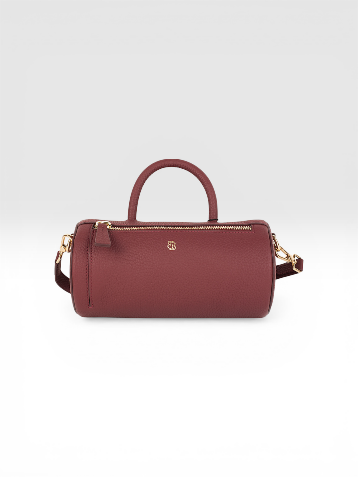 The City Cylinder Barrel Bag Bordo Floater Deri