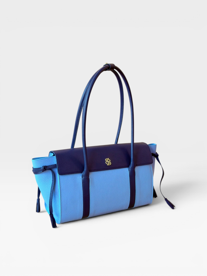 Seniha Heritage Tote Bag Açık mavi/Lacivert Floater Deri