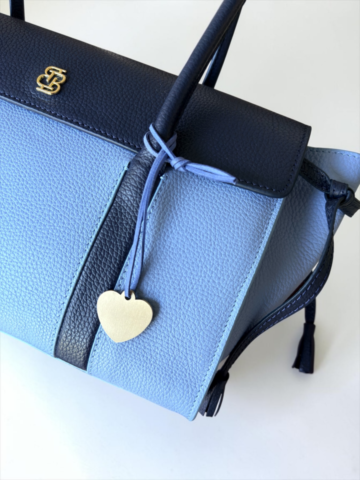 Seniha Heritage Tote Bag Açık mavi/Lacivert Floater Deri