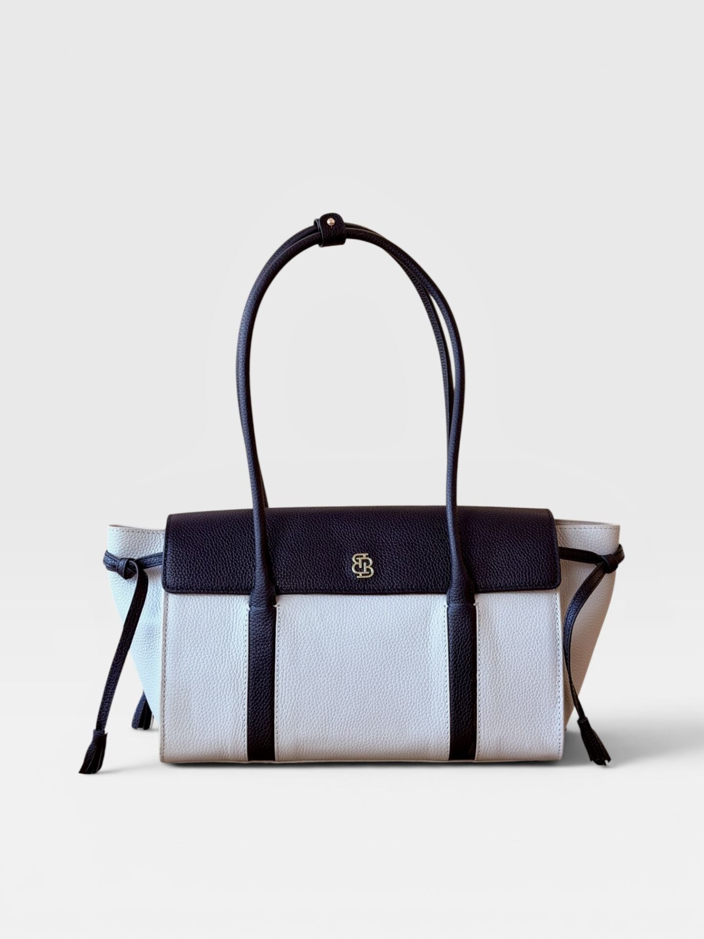 Seniha Heritage Tote Bag Krem/Siyah Floater Deri