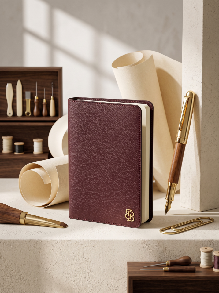 Soho A5 Deri Defter Bordo Floater Deri