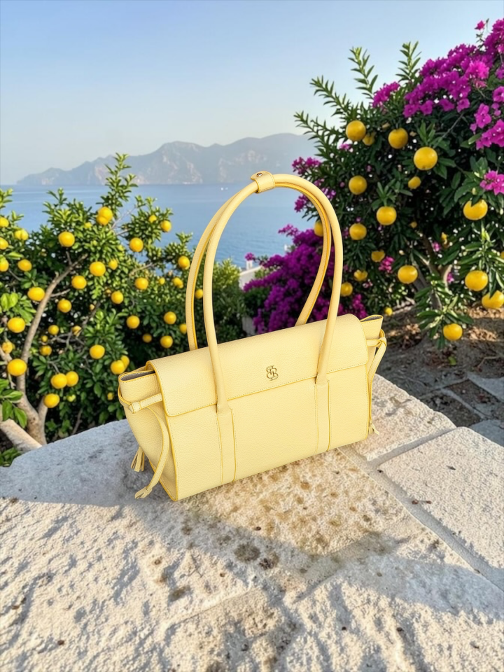 Seniha Heritage Tote Bag Sarı Floater Deri