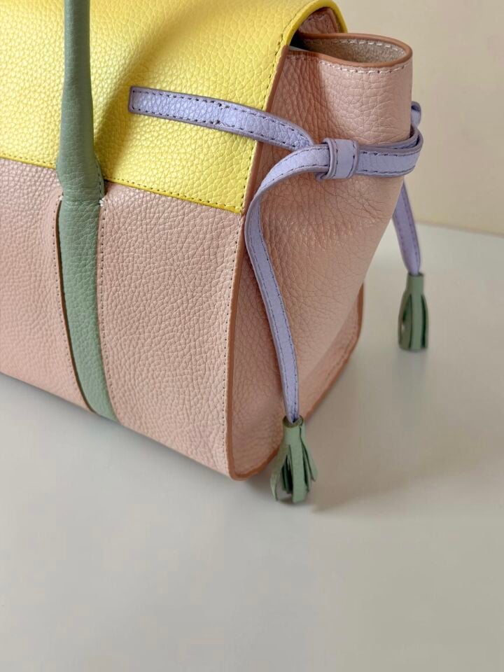 Seniha Heritage Tote Bag Pastel Puzzle Floater Deri