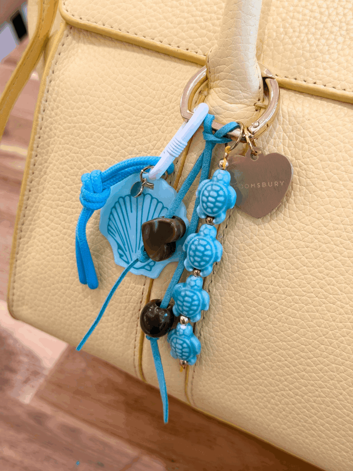 Whimsical Bag Charms Turquoise Tortoise